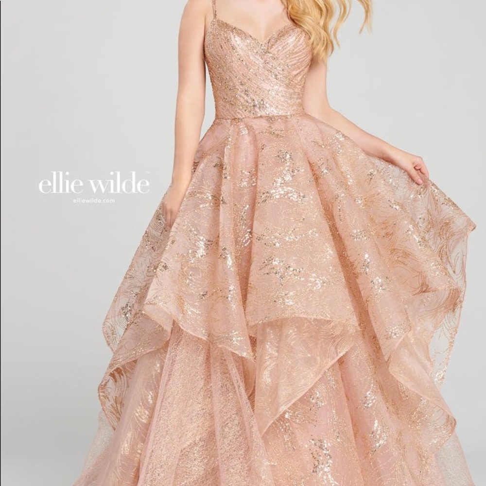 Ellie Wild Rose Gold Gown